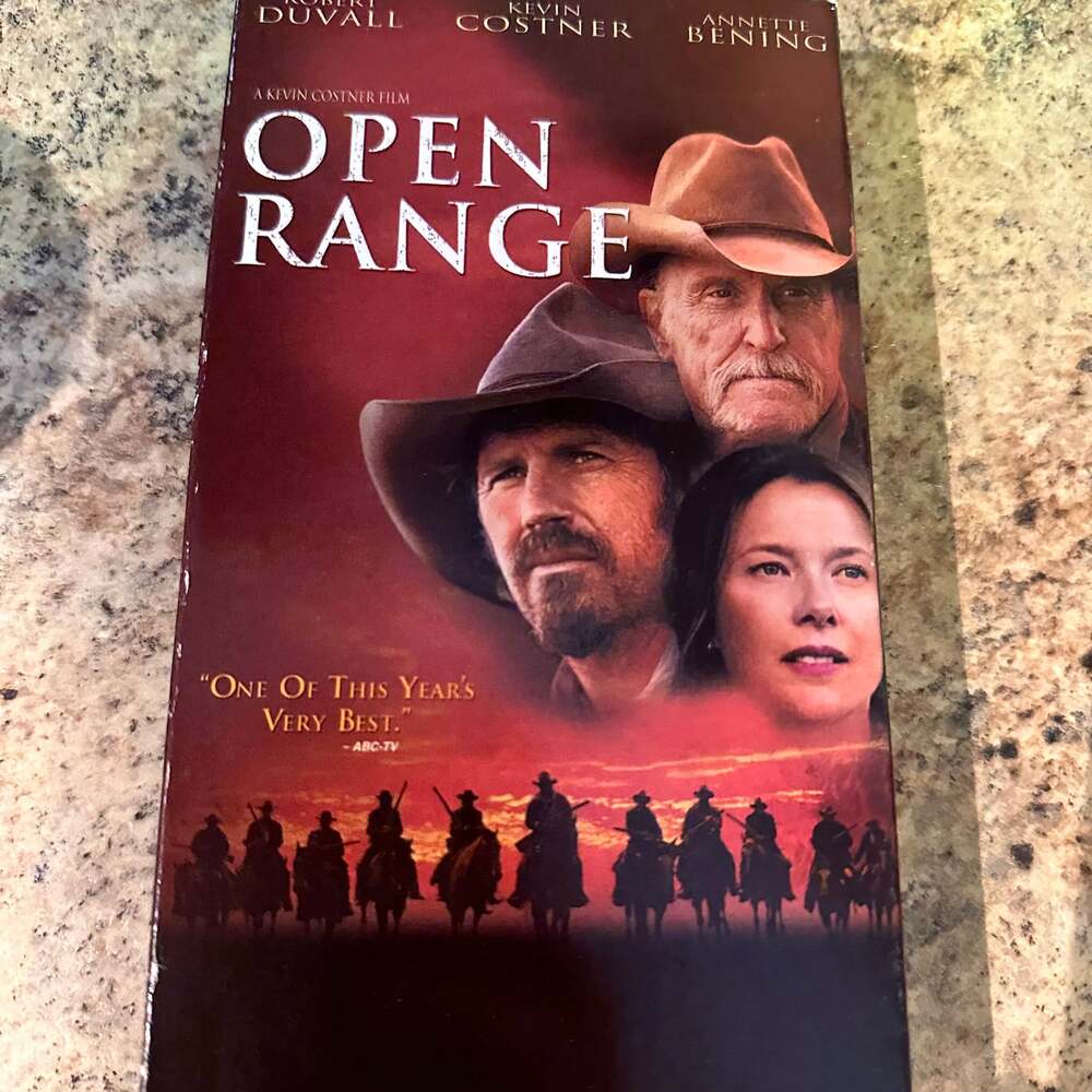 Open Range VHS VCR Video Tape Movie